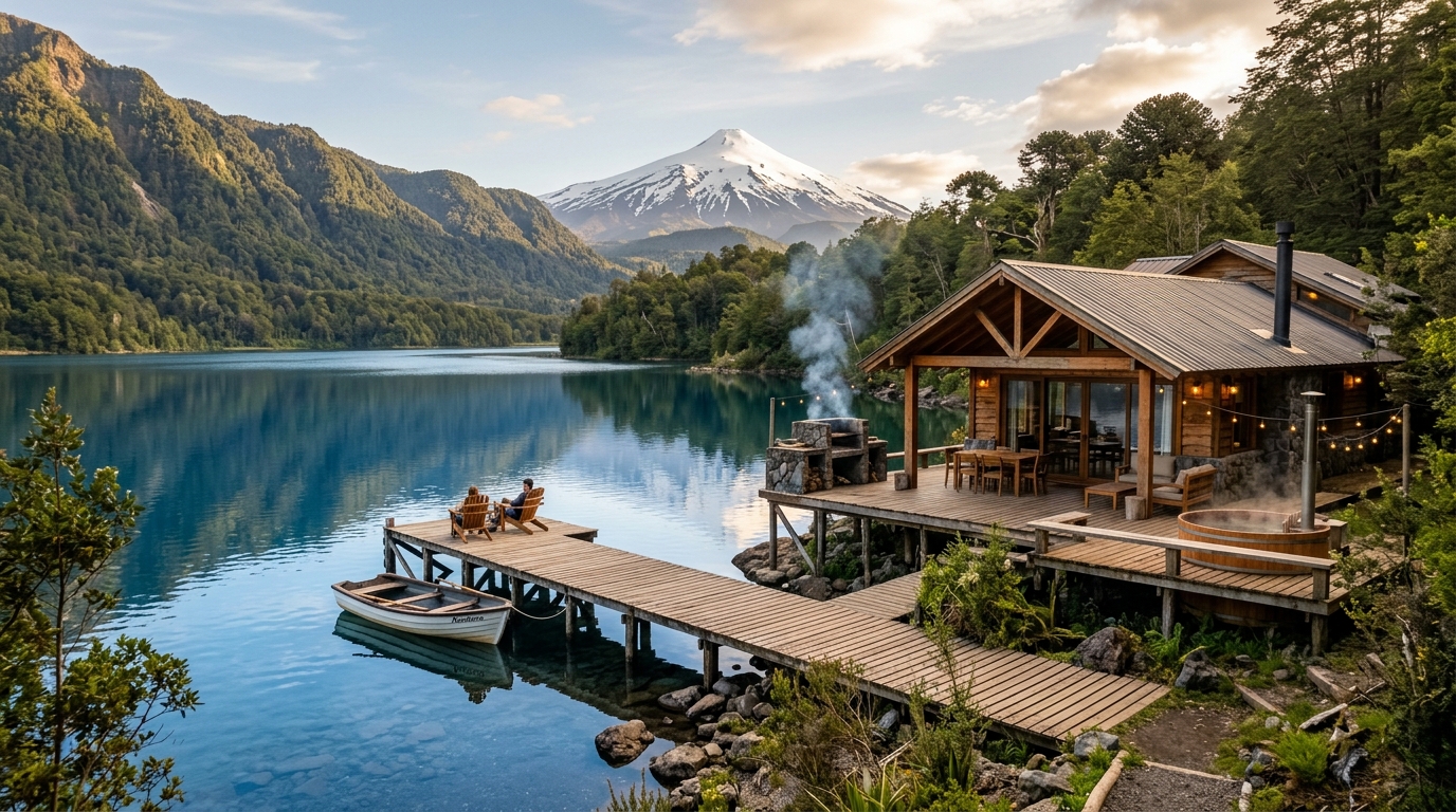 Cabaña Lakefront con Acceso Directo al Lago Villarrica